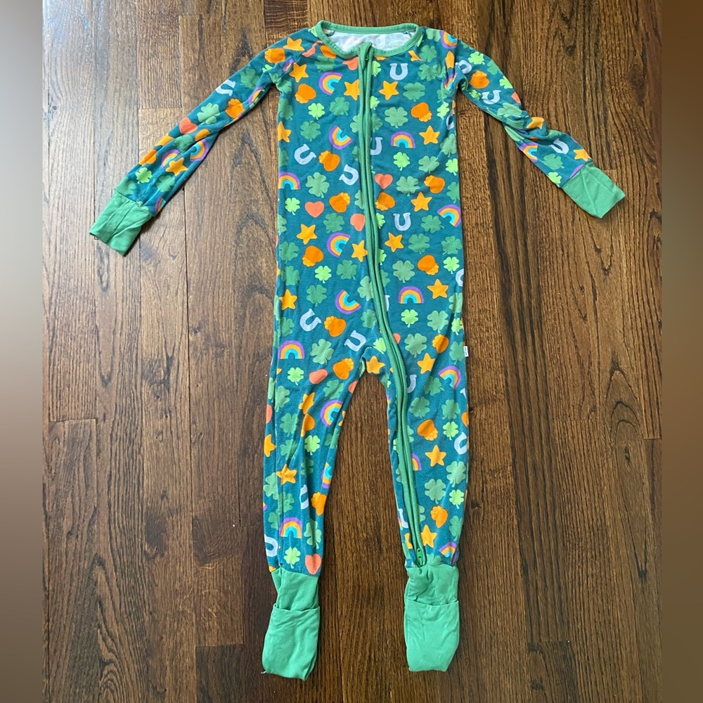 Little Sleepies PJs 3T unisex gender neutral toddler St. Patrick's One-Piece - Picture 2 of 13